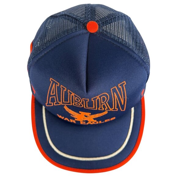 Vintage Auburn Tigers War Eagles Snapback Hat Cap Navy Mesh Trucker 3 Stripes - Picture 7 of 10